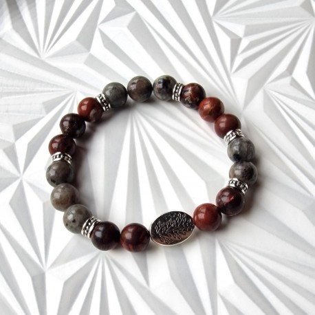 Yooperlite et jaspe rouge - bracelet small