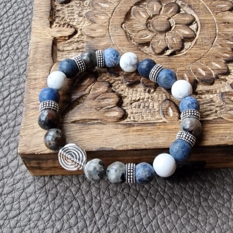 Yooperlite, sodalite et magnésite - bracelet small