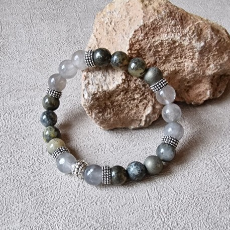 Pyrite et quartz - bracelet small