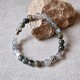 Pyrite et quartz - bracelet XXL