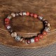 Jaspe rouge et jaspe brun - bracelet XXL