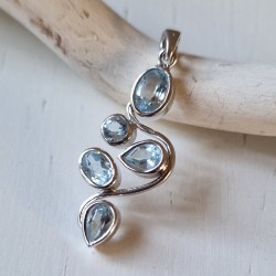 Topaze bleue - pendentif