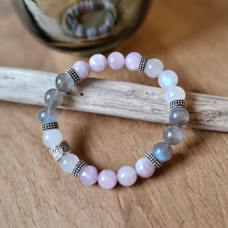 pierre de lune, kunzite, labradorite - bracelet small