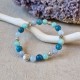 amazonite, aigue marine, apatite et angélite - bracelet small