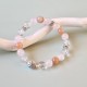 Quartz rose et pierre de lune- bracelet small