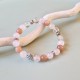 Quartz rose et pierre de lune- bracelet médium
