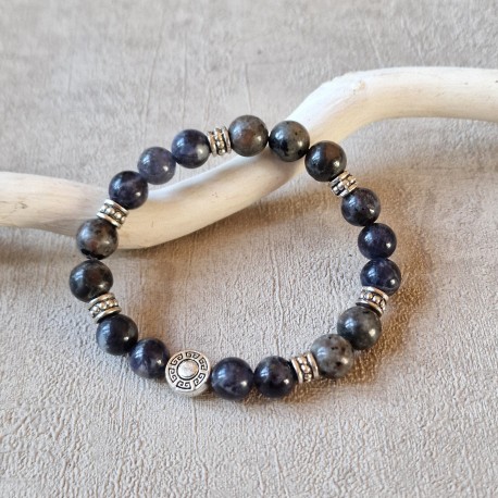 Iolite et Yooperlite - bracelet small
