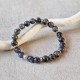 Iolite et Yooperlite - bracelet large