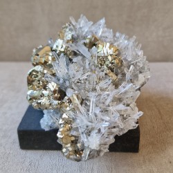 Cristal de roche et pyrite