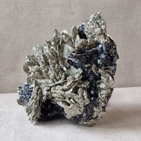 Pyrite, sphalérite et calcite