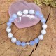 calcédoine et magnésite - bracelet
