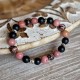 Rhodonite et agate noire - bracelet small