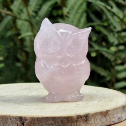 Quartz rose - hibou