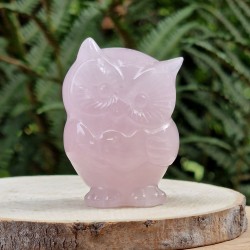 Quartz rose - hibou