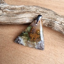 Quartz scénique - lodolite - pendentif