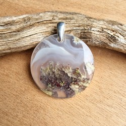 Quartz scénique - lodolite - pendentif