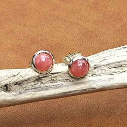 Rhodochrosite - boucles d'oreilles
