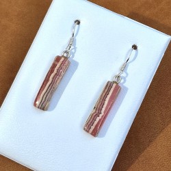 Rhodochrosite - boucles d'oreilles