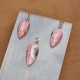 Rhodochrosite - pendentif et boucles d'oreilles
