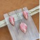 Rhodochrosite - pendentif et boucles d'oreilles