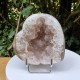 Cristal de roche et agate - coeur
