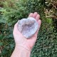 Cristal de roche et agate - coeur