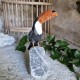 Onyx, calcite orange et quartz gris - toucan