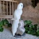 Onyx, calcite orange et quartz gris - oiseau