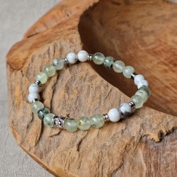 Prehnite et magnésite - bracelet médium