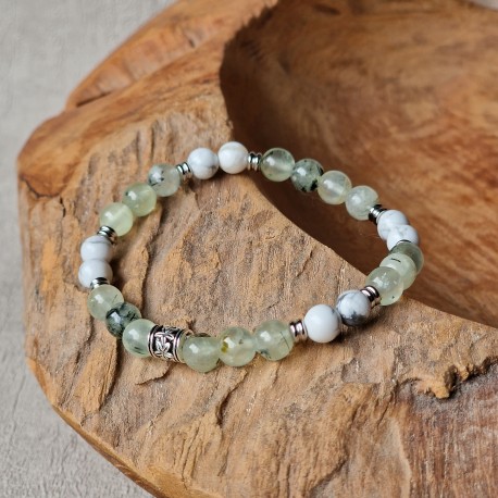 Prehnite et magnésite - bracelet médium