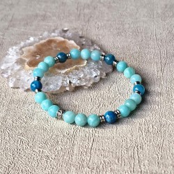 amazonite et apatite bleue - bracelet small