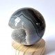 Cristal de roche et agate - sphère