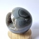 Cristal de roche et agate - sphère