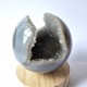 Cristal de roche et agate - sphère