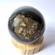 Cristal de roche et agate - sphère