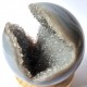 Cristal de roche et agate - sphère