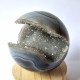Cristal de roche et agate - sphère