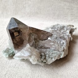 Quartz fumé chlorite - Argentière , Mont-Blanc