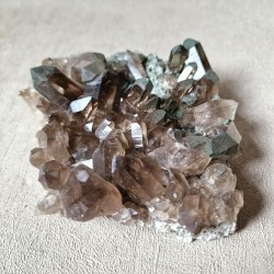 Quartz fumé chlorite - Argentière , Mont-Blanc