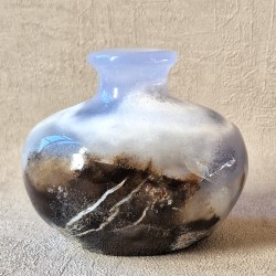 calcédoine bleue - vase décoratif