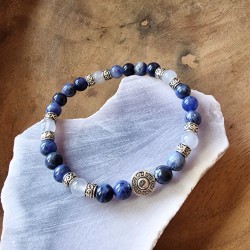sodalite et calcédoine - bracelet médium