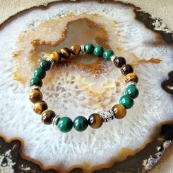 malachite et oeil de tigre - bracelet small