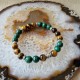 malachite et oeil de tigre - bracelet large