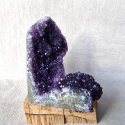 Améthyste d'Uruguay - cristaux à "empreintes"