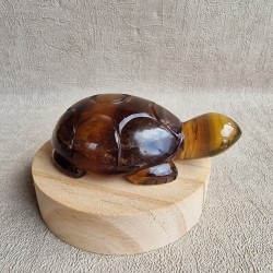 Fluorite jaune et mauve - tortue
