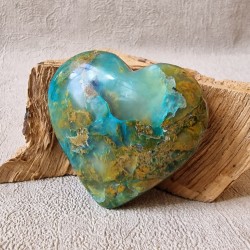 Opale Bleue Turquoise - Coeur