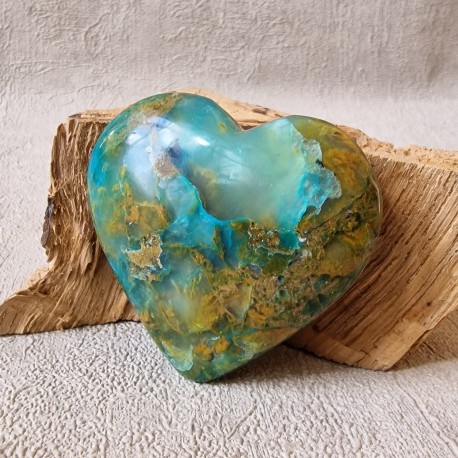 Opale Bleue Turquoise - Coeur