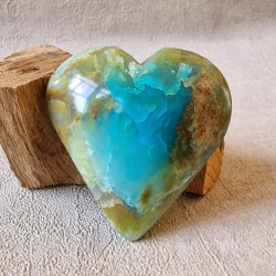 Opale Bleue Turquoise - Coeur
