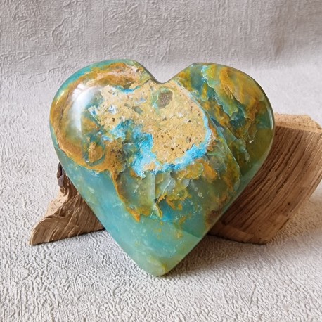 Opale Bleue Turquoise - Coeur