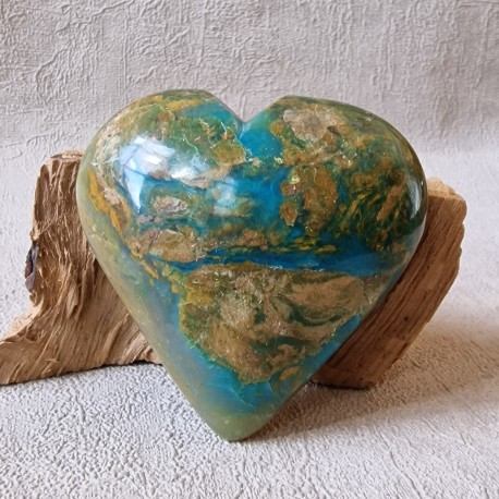Opale Bleue Turquoise - Coeur